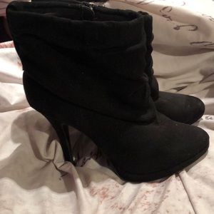 Black heeled ankle boots
